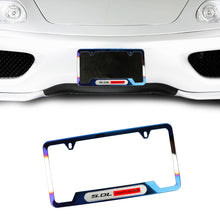 Load image into Gallery viewer, Brand New Universal 1PCS 5.0L COYOTE V8 Titanium Burnt Blue Metal License Plate Frame