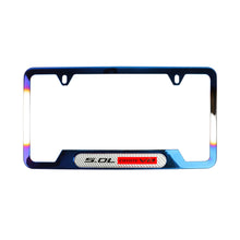 Load image into Gallery viewer, Brand New Universal 1PCS 5.0L COYOTE V8 Titanium Burnt Blue Metal License Plate Frame