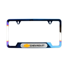 Load image into Gallery viewer, Brand New Universal 1PCS Chevrolet Titanium Burnt Blue Metal License Plate Frame
