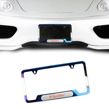 Load image into Gallery viewer, Brand New Universal 1PCS Cadillac Titanium Burnt Blue Metal License Plate Frame