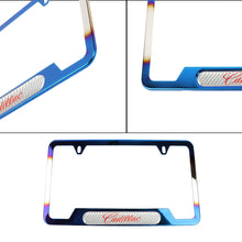 Load image into Gallery viewer, Brand New Universal 1PCS Cadillac Titanium Burnt Blue Metal License Plate Frame