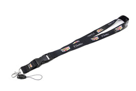 Brand New JDM Cadillac Racing Black Double Sided Printed NYLON Lanyard Neck Strap KeyChain Quick Release