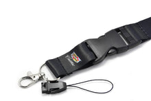Load image into Gallery viewer, Brand New JDM Cadillac Racing Black Double Sided Printed NYLON Lanyard Neck Strap KeyChain Quick Release