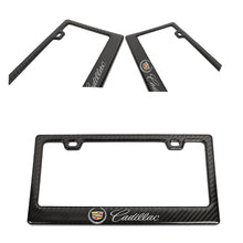 Load image into Gallery viewer, Brand New Universal 100% Real Carbon Fiber Cadillac License Plate Frame - 1PCS