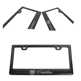 Brand New Universal 100% Real Carbon Fiber Cadillac License Plate Frame - 1PCS