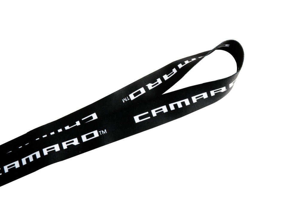 Brand New JDM Camaro Racing Black Double Sided Printed NYLON Lanyard Neck Strap Keychain Quick Release