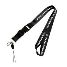 Load image into Gallery viewer, Brand New JDM Camaro Racing Black Double Sided Printed NYLON Lanyard Neck Strap Keychain Quick Release