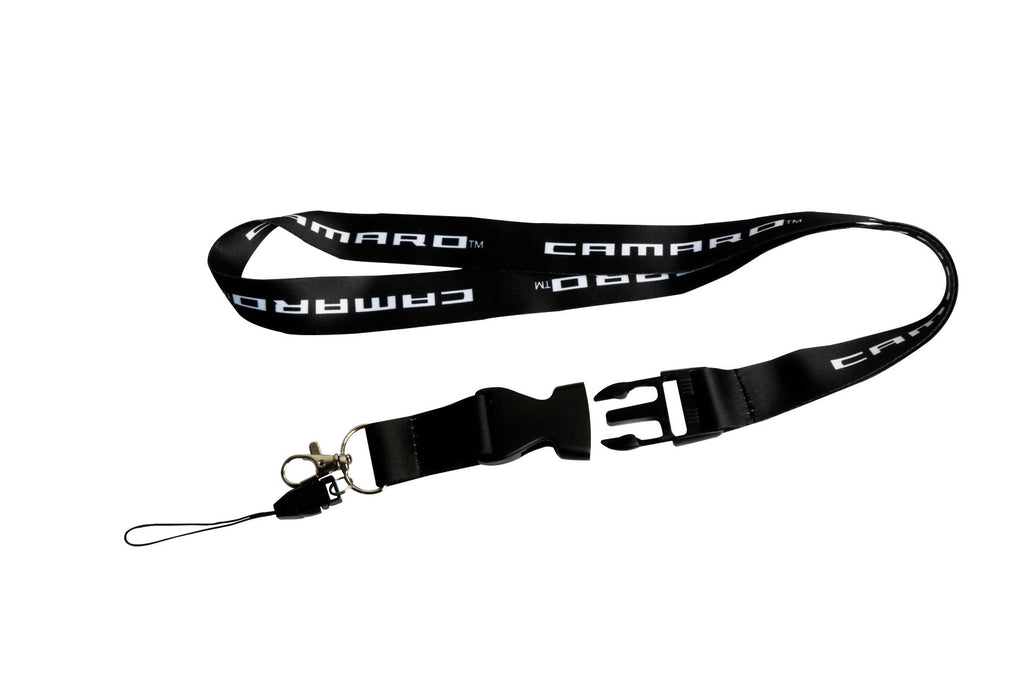 Brand New JDM Camaro Racing Black Double Sided Printed NYLON Lanyard Neck Strap Keychain Quick Release