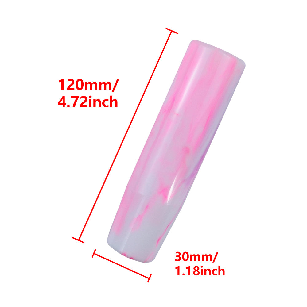 Brand New 12CM Universal Pearl Long Pink Stick Manual Car Gear Shift Knob Shifter M8 M10 M12