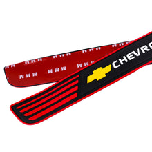 Load image into Gallery viewer, Brand New 4PCS Universal Chevrolet Red Rubber Car Door Scuff Sill Cover Panel Step Protector V2