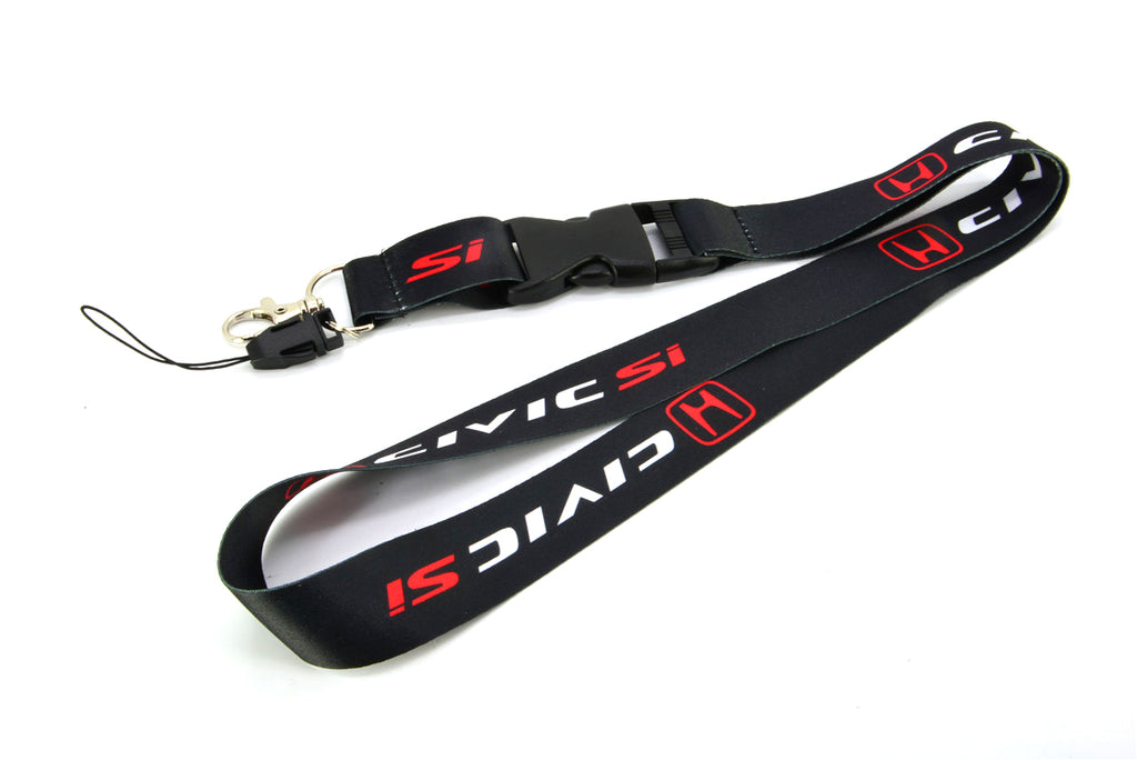 BRAND NEW Honda Civic SI Car Keychain Tag Rings Keychain JDM Drift Lanyard Black