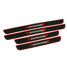 Load image into Gallery viewer, Brand New 4PCS Universal Dodge Red Rubber Car Door Scuff Sill Cover Panel Step Protector