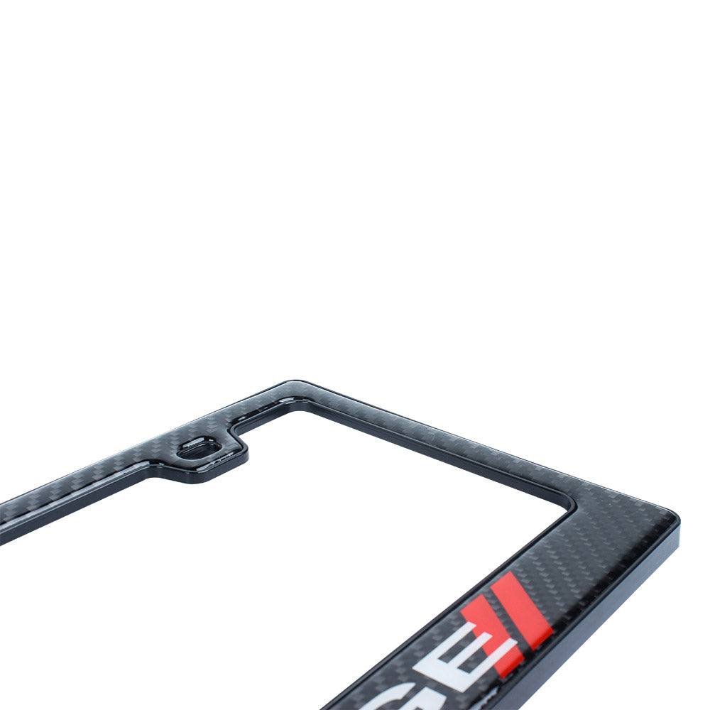 Brand New Universal 100% Real Carbon Fiber Dodge License Plate Frame - 2PCS