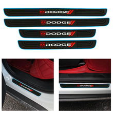 Load image into Gallery viewer, Brand New 4PCS Universal Dodge Blue Rubber Car Door Scuff Sill Cover Panel Step Protector