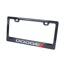 Load image into Gallery viewer, Brand New Universal 100% Real Carbon Fiber Dodge License Plate Frame - 2PCS