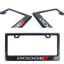 Load image into Gallery viewer, Brand New Universal 100% Real Carbon Fiber Dodge License Plate Frame - 2PCS