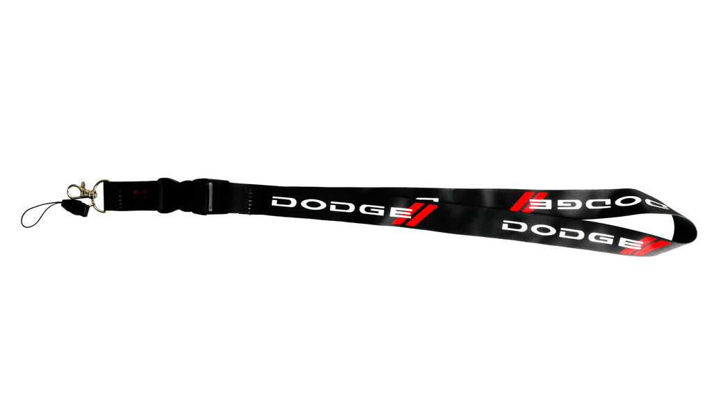 BRAND NEW DODGE Car Keychain Tag Rings Keychain JDM Drift Lanyard Black