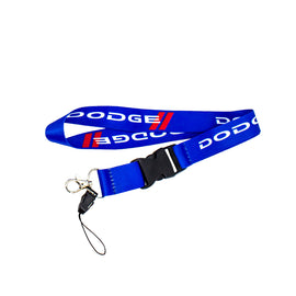 BRAND NEW DODGE Car Keychain Tag Rings Keychain JDM Drift Lanyard Blue