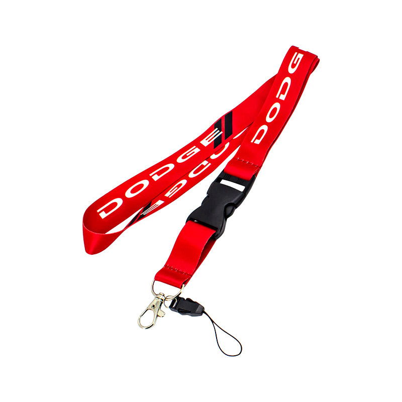 BRAND NEW DODGE Car Keychain Tag Rings Keychain JDM Drift Lanyard Red