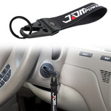 BRAND New JDM POWER Black Racing Keychain Metal key Ring Hook Strap Lanyard Universal