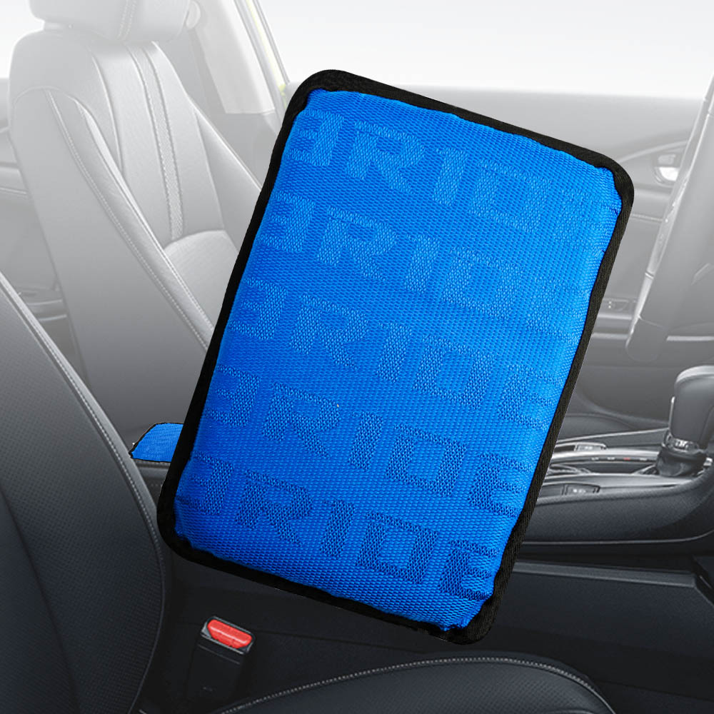 BRAND NEW BRIDE Gradation Fabric Car Armrest Pad Cover Center Console Box Cushion Mat Blue