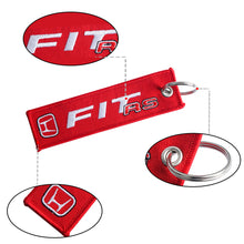 Load image into Gallery viewer, BRAND NEW JDM HONDA FIT RS RED DOUBLE SIDE Racing Cell Holders Keychain Universal