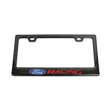 Load image into Gallery viewer, Brand New Universal 100% Real Carbon Fiber Ford Racing License Plate Frame - 1PCS