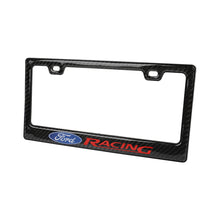 Load image into Gallery viewer, Brand New Universal 100% Real Carbon Fiber Ford Racing License Plate Frame - 1PCS