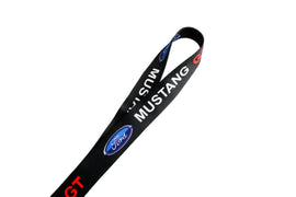 BRAND NEW FORD MUSTANG GT Car Keychain Tag Rings Keychain JDM Drift Lanyard Black