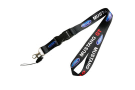 BRAND NEW FORD MUSTANG GT Car Keychain Tag Rings Keychain JDM Drift Lanyard Black