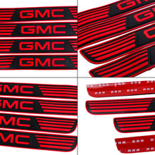 Load image into Gallery viewer, Brand New 4PCS Universal GMC Red Rubber Car Door Scuff Sill Cover Panel Step Protector V2