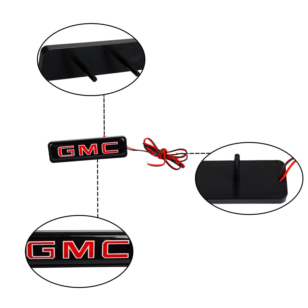 BRAND NEW 1PCS GMC NEW LED LIGHT CAR FRONT GRILLE BADGE ILLUMINATED DECAL STICKER