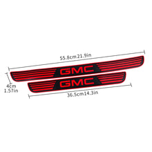 Load image into Gallery viewer, Brand New 4PCS Universal GMC Red Rubber Car Door Scuff Sill Cover Panel Step Protector V2