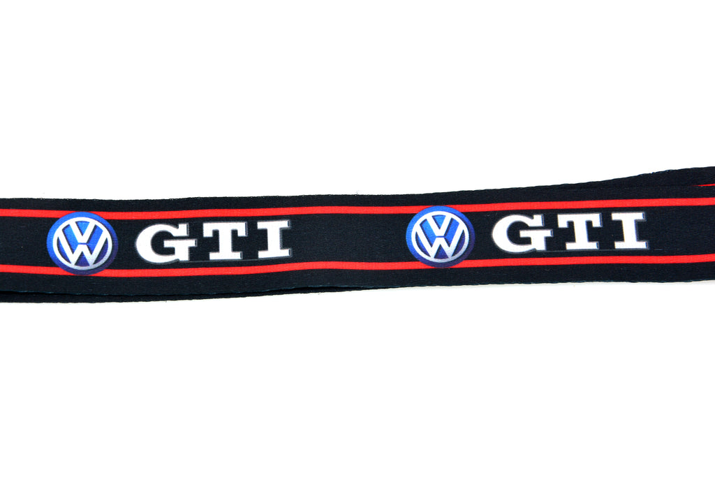 BRAND NEW GTI Car Keychain Tag Rings Keychain JDM Drift Lanyard Black