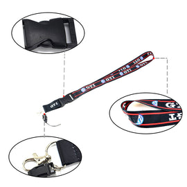 BRAND NEW GTI Car Keychain Tag Rings Keychain JDM Drift Lanyard Black