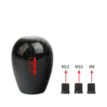 Load image into Gallery viewer, Brand New Universal HKS Black Real Carbon Fiber Manual Gear Stick Shift Knob Shifter M8 M10 M12