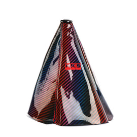 Brand New Universal HKS Neo-Chrome Carbon Fiber Leather PVC Style Stitch Leather Gear Manual Shifter Shift Knob Boot