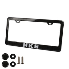 Load image into Gallery viewer, Brand New 2PCS HKS Real 100% Carbon Fiber License Plate Frame Tag Cover Original 3K With Free Caps