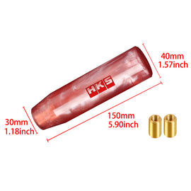 Brand New Universal HKS Red Pearl Long Stick Manual Car Gear Shift Knob Shifter M8 M10 M12