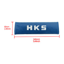Brand New Universal 2PCS HKS Blue Carbon Fiber Look Car Seat Belt Covers Shoulder Pad