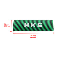 Load image into Gallery viewer, Brand New Universal 2PCS HKS Green Carbon Fiber Look Car Seat Belt Covers Shoulder Pad