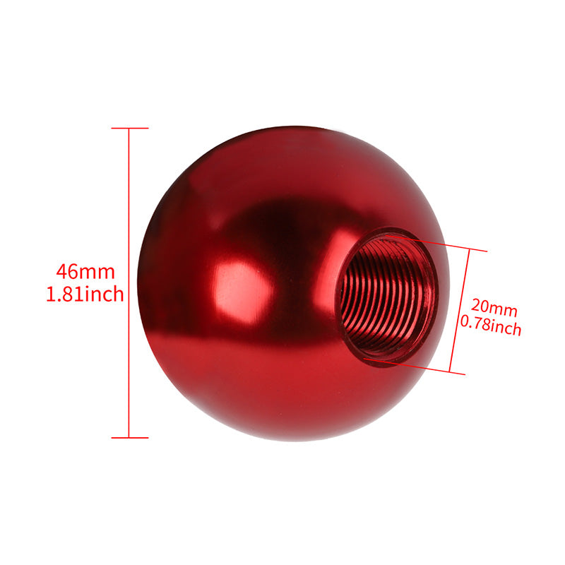 BRAND NEW UNIVERSAL HKS JDM Aluminum Red Round Ball Manual Gear Stick Shift Knob Universal M8 M10 M12