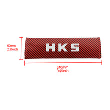 Load image into Gallery viewer, Brand New Universal 2PCS HKS Red Carbon Fiber Look Car Seat Belt Covers Shoulder Pad