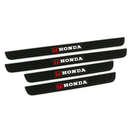 Brand New 4PCS Universal Honda Silver Rubber Car Door Scuff Sill Cover Panel Step Protector