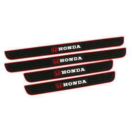 Brand New 4PCS Universal Honda Red Rubber Car Door Scuff Sill Cover Panel Step Protector