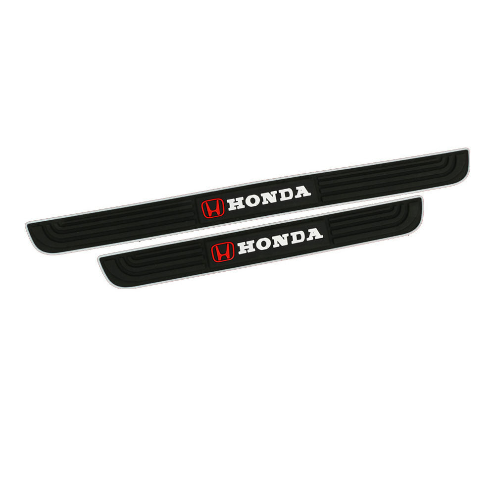 Brand New 4PCS Universal Honda Silver Rubber Car Door Scuff Sill Cover Panel Step Protector