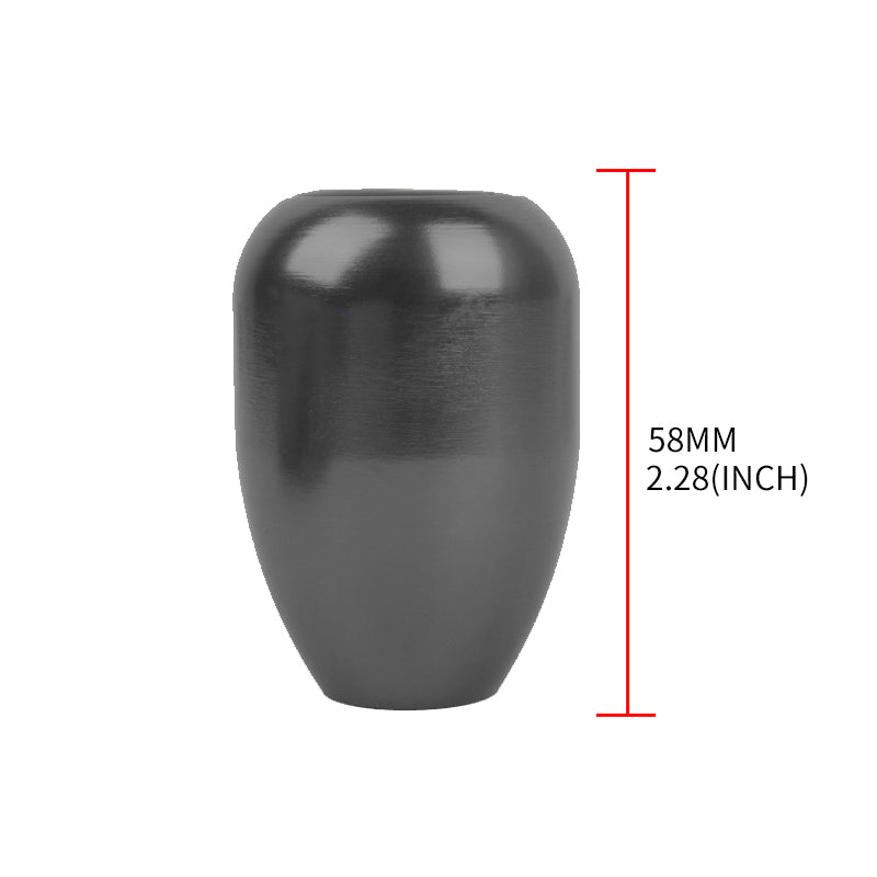 Brand New Universal Real Carbon Sticker Bride Aluminum Manual Gear Stick Black Shift Knob M8 M10 M12