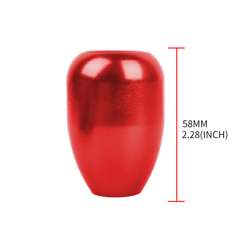 Brand New Universal Real Carbon Sticker Domo Aluminum Manual Gear Stick Red Shift Knob M8 M10 M12