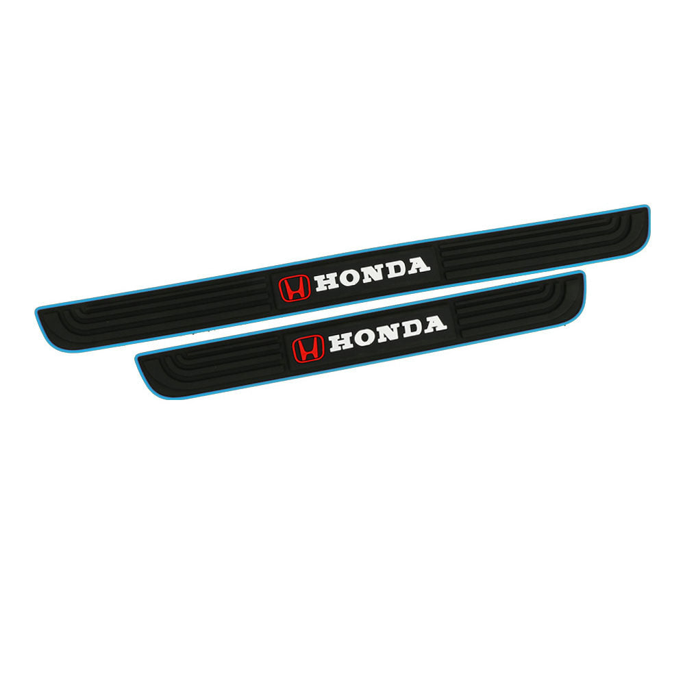 Brand New 4PCS Universal Honda Blue Rubber Car Door Scuff Sill Cover Panel Step Protector