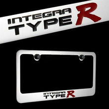Load image into Gallery viewer, Brand New 1PCS ACURA INTEGRA TYPE R Chrome Plated Brass License Plate Frame Officially Licensed
